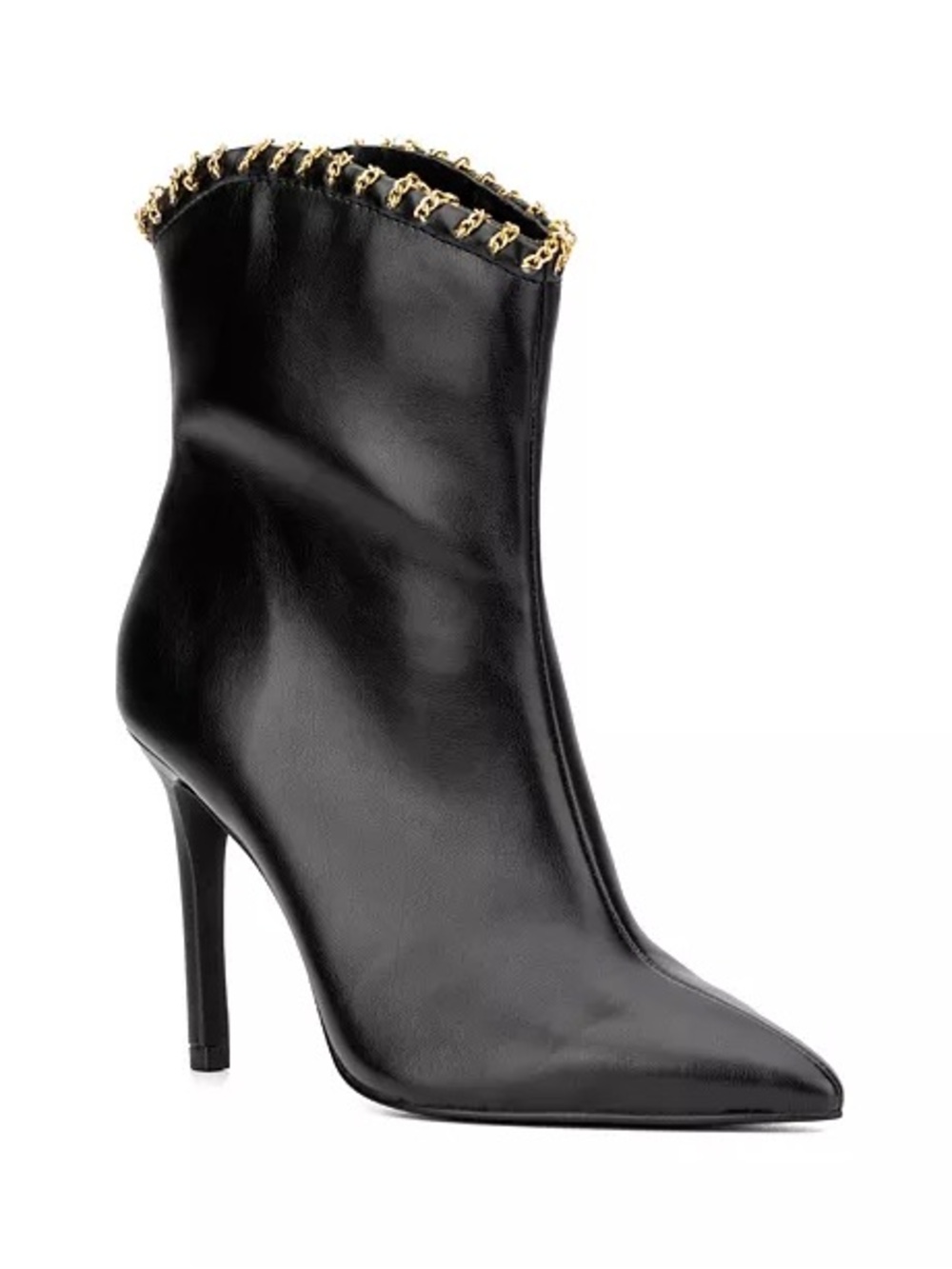 BROWN SCHUTZ Chain-Trim Leather Ankle Boot - Women